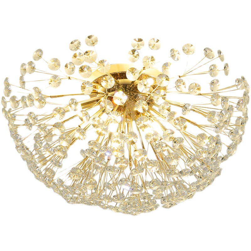 Dandelion Ceiling Lamp Nordic 2021 New Light Luxury and Simplicity High-End Creative Atmospheric Luxury Bedroom Crystal Chandelier