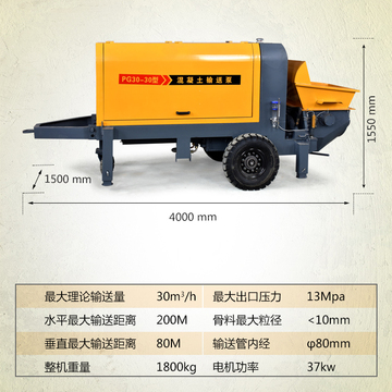 r4大颗粒混凝土输送泵小型细石二次结构浇筑泵上料机省时省力效力