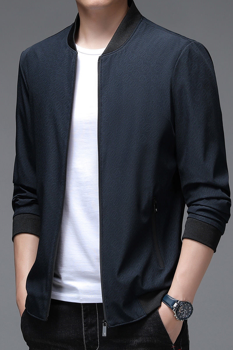 爸爸春装外套薄款中年男士春秋款休闲夹克中老年人男装新款上衣服