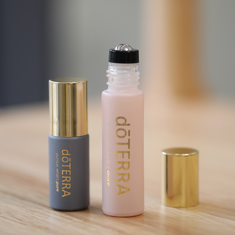 doterra北欧风滚珠瓶 5ml 10ml 精油香水分装空瓶 便携避光钢珠头