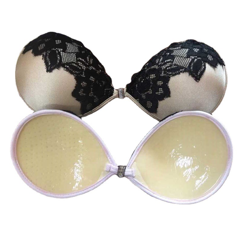 新款女神性感蕾丝隐形文胸前开扣无肩带婚纱胸贴舒适无钢圈 批发