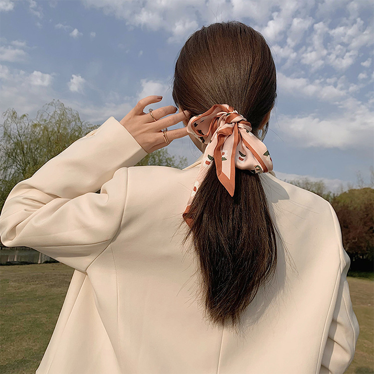 小长条丝巾发带女百搭丝带手腕飘带绑带领巾装饰素雅气质春秋绑包