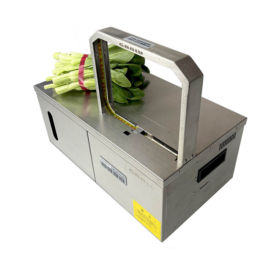 小型全自动感应式捆菜机 佛香泡泡冥币捆扎机 瓜果蔬菜束带机