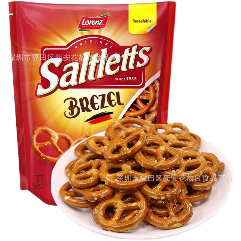 进口零食 批发波兰劳仑兹蝴蝶圈饼干蛋糕甜品装饰饼90g 14包一箱