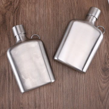 创意304不锈钢银色酒壶户外随身便携水壶方形白酒瓶烈酒瓶