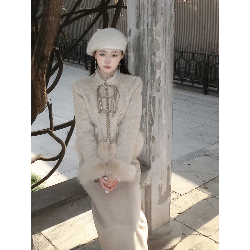 新中式轻国风冬装套装女秋季小香风富家贵气千金民国小洋装两件套