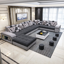 乳胶科技布沙发2布艺沙发简约现代023年新款组合大小户型客厅北欧