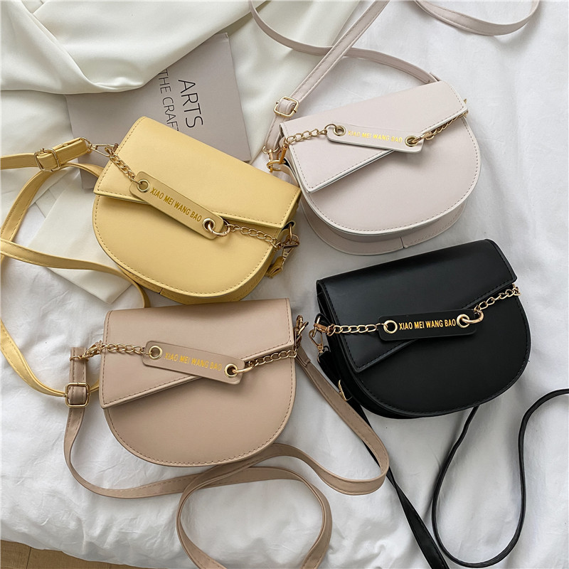 2021 Korean Style New Solid Color Women Bag Foreign Trade Factory Direct Supply Street Fashion Simple Shoulder Messenger Bag Customization