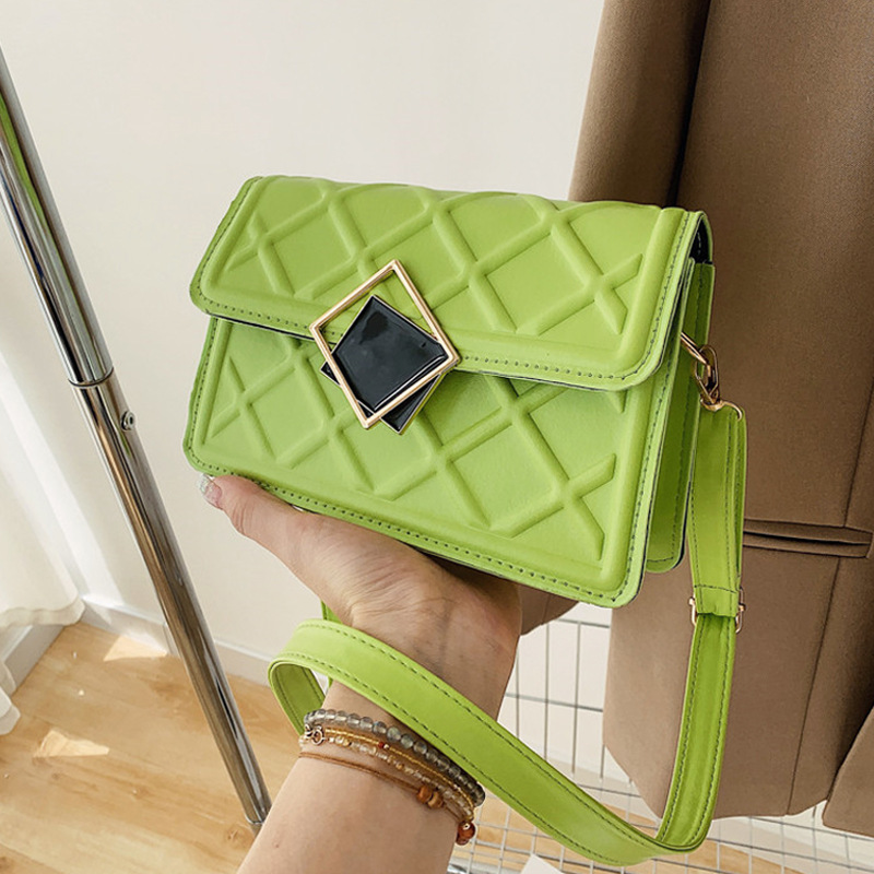 All-Matching Ins Crossbody Bag Women's Summer 2022 New Fashion Rhombus Summer Small Fresh Niche Retro Small Square Bag