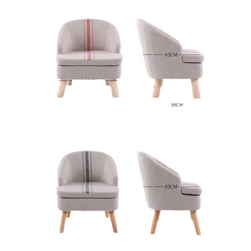 Single Small Sofa Couch Low Stool Backrest Armrest Breastfeeding Stool Small Apartment Reading Chair Balcony Living Room