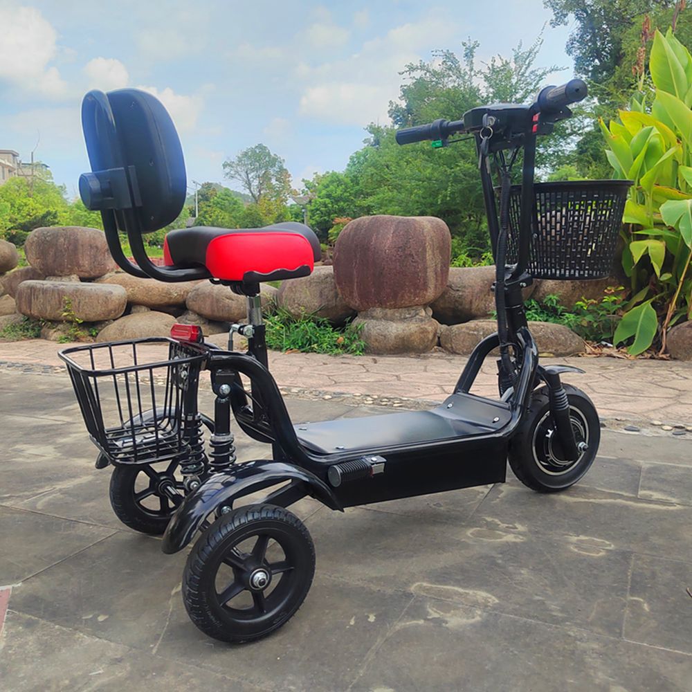 电动三轮车出口迷你小型代步车10寸老年三轮休闲车轻便小巧滑板车