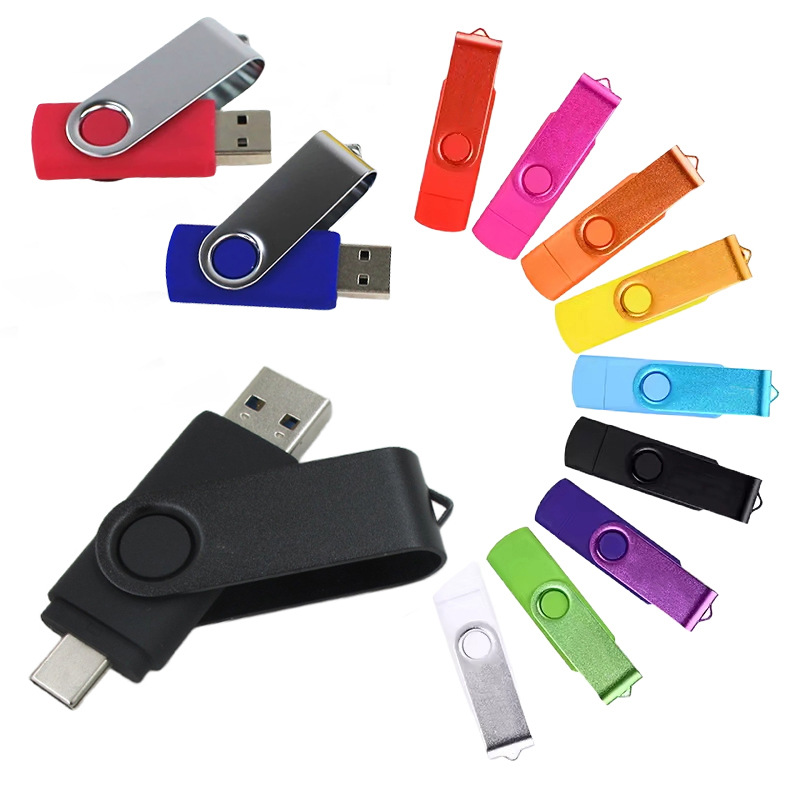 usb flash disk factory wholesale rotating usb flash disk 8g usb3.0 usb2.0 metal usb flash disk type-c mobile phone usb flash disk otg