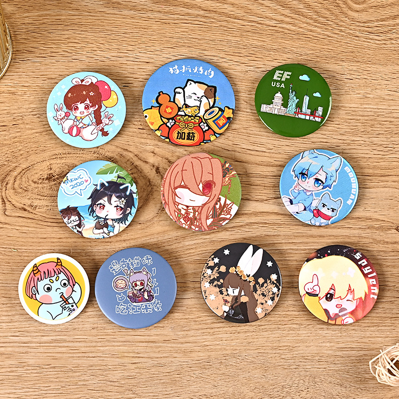 个性金属徽章定做 diy马口铁纪念胸章吧唧 笑脸勋章校徽 定制班徽