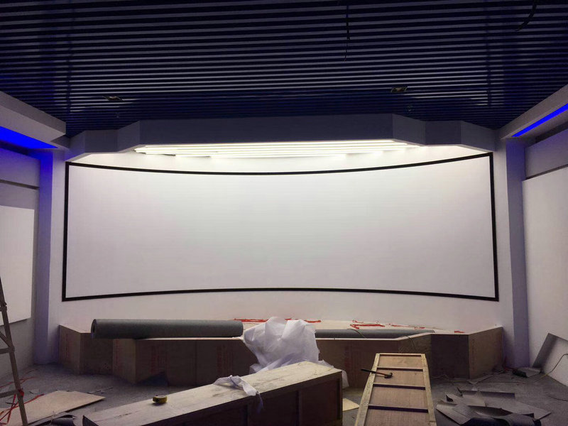 弧形金属硬幕画框幕 工程幕环幕 电影院幕布 弧形幕 弧形舞台幕布