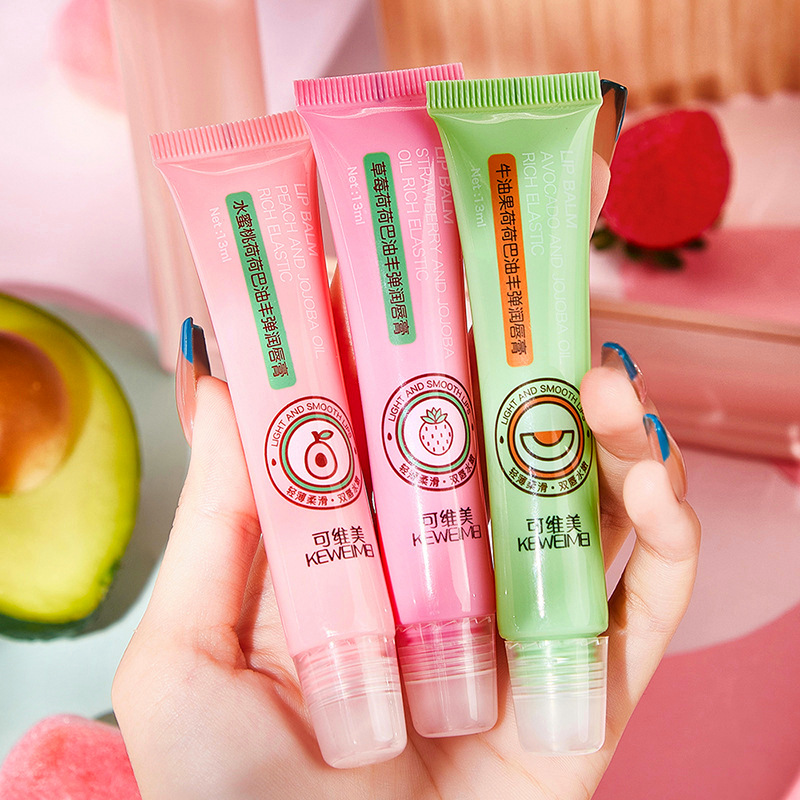 可维美润唇膏 水果味唇膏 牛油果水蜜桃草莓润唇膏淡化唇纹防干裂