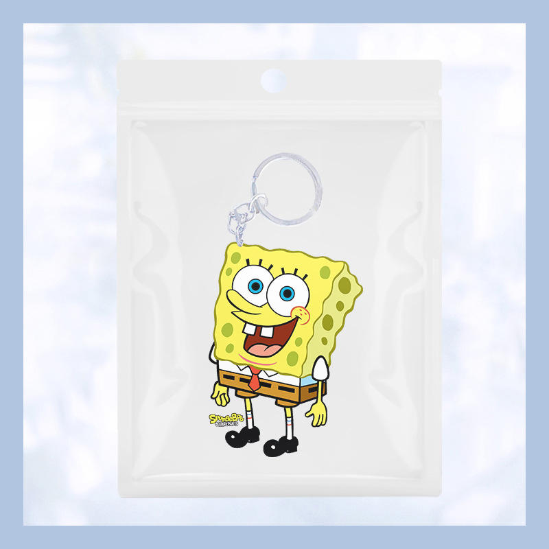 海绵宝宝 亚克力钥匙扣挂件 明星动漫应援周边挂件立牌钥匙扣批发