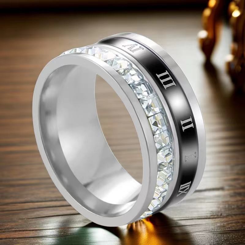 titanium steel ring women‘s european and american high-grade niche high-grade light luxury women‘s electroplated stainless steel ornament jewelry wholesale