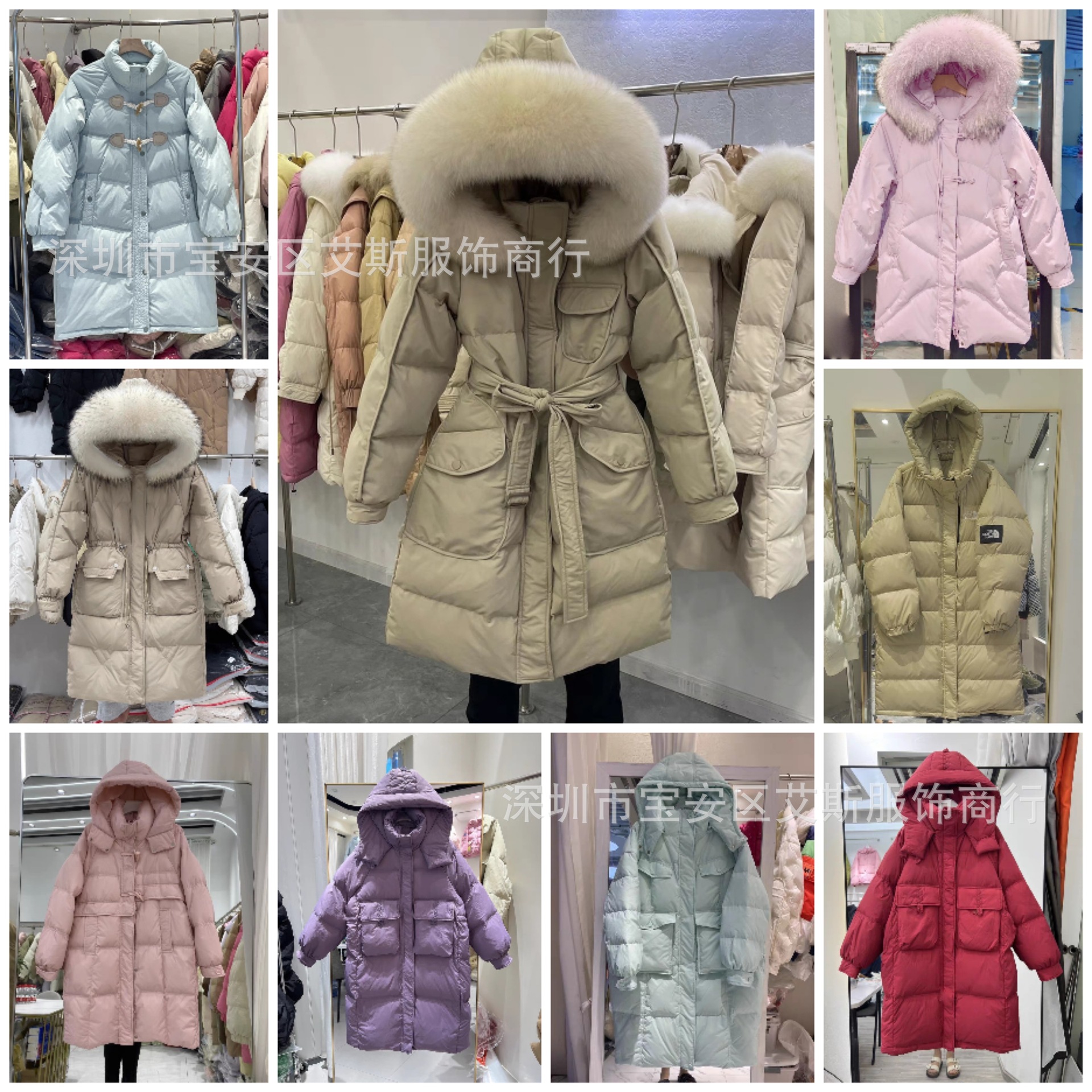 冬季大毛领羽绒服女撤柜品牌折扣杂款女装棉服尾货清仓批发货源