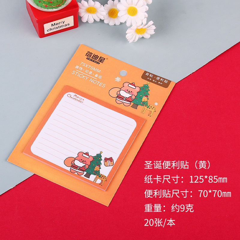 Christmas Sticky Notes Notepad Message Post Student Stationery Creative Note Pad Office Sticky Notes Wholesale