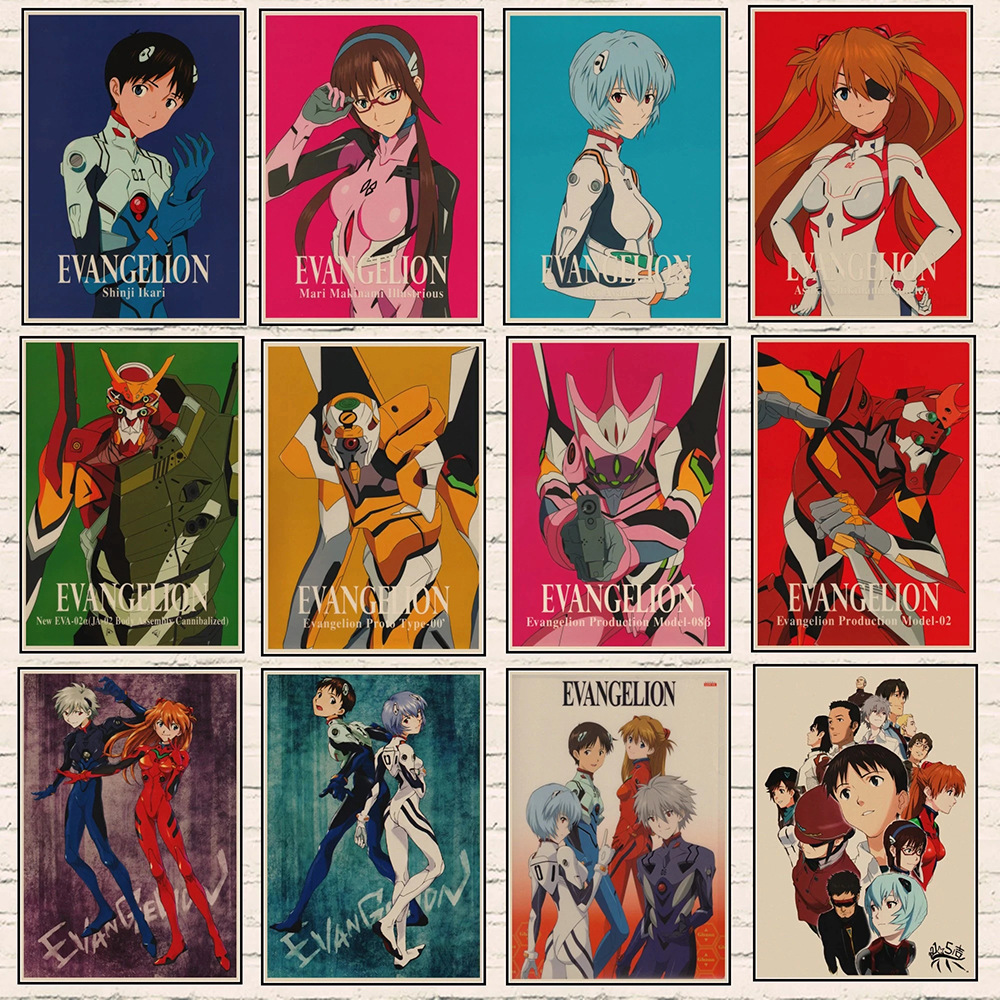 外贸画芯批发 新款eva剧场版电影海报 新世纪福音战士挂画无框画