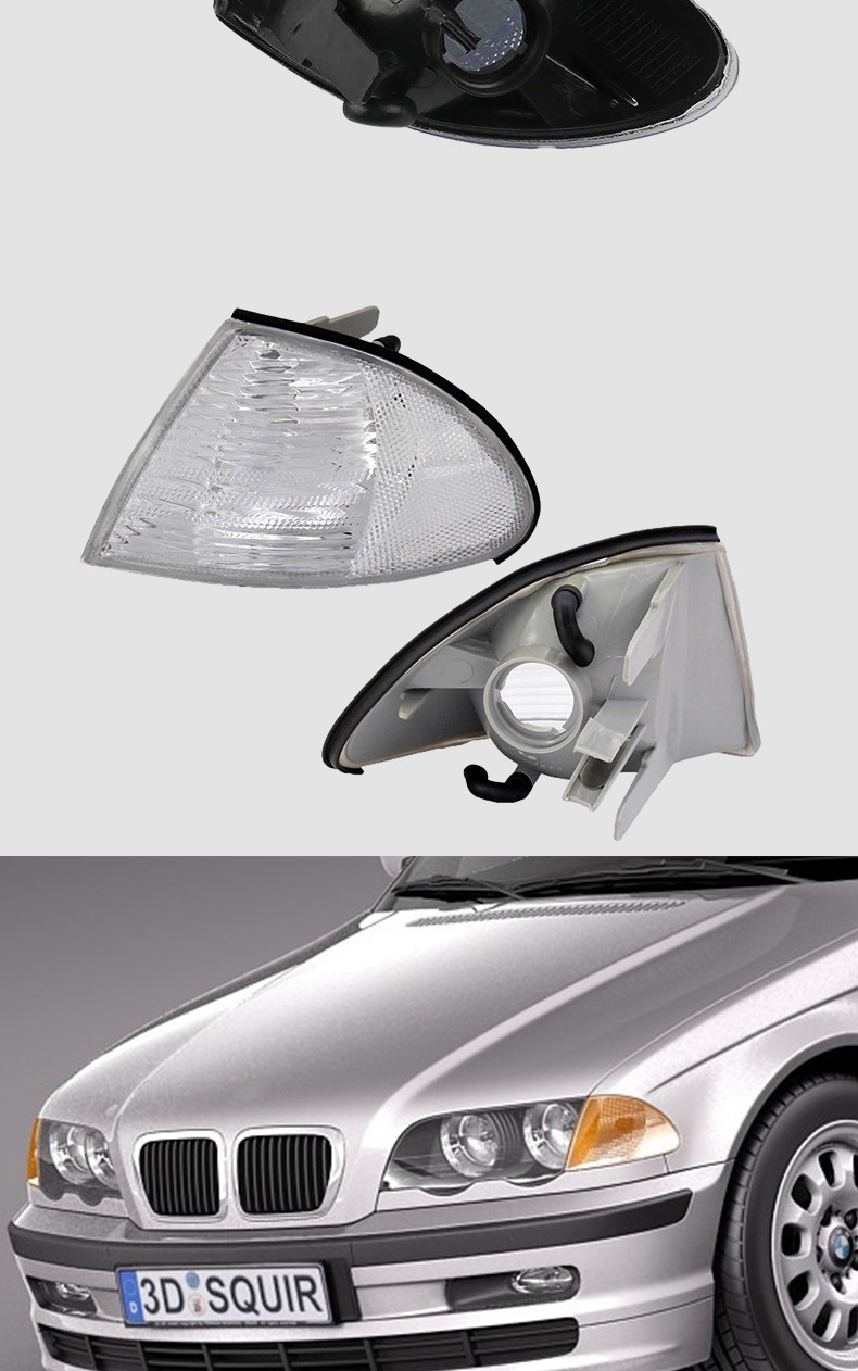 适用于宝马3系e46老款前角灯停车转向侧灯信号灯保险杠角灯指示灯