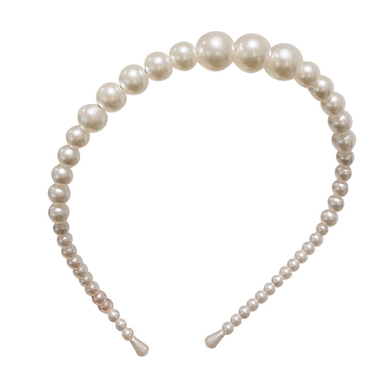 Pearl Headband Women Simple Retro Headband Female South Korea Internet Celebrity Fairy Headdress Hairband Female Hair Accessories Wholesale Simple White