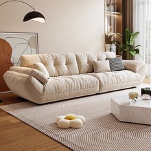 意式科技布艺云朵沙发客厅小户型现代简约超软家用直排懒人沙发