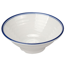 S588A8蓝边面馆友诺碗密胺面碗商用味千拉面碗汤碗酸菜鱼碗塑料碗
