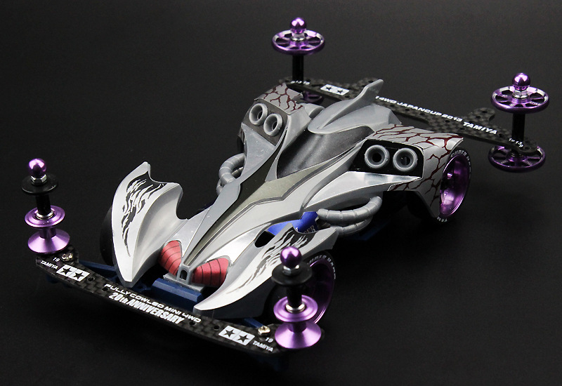 竞技改装四驱车魔鬼司令金属导轮轮毂龙头凤尾比赛车男孩玩具礼物