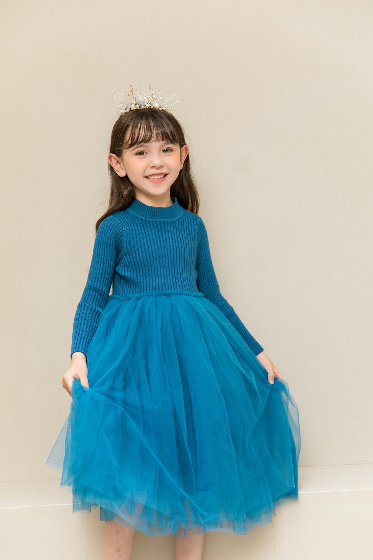 女童秋装洋气连衣裙宝宝4五5六6七7八九岁小女孩毛衣儿童公主裙子