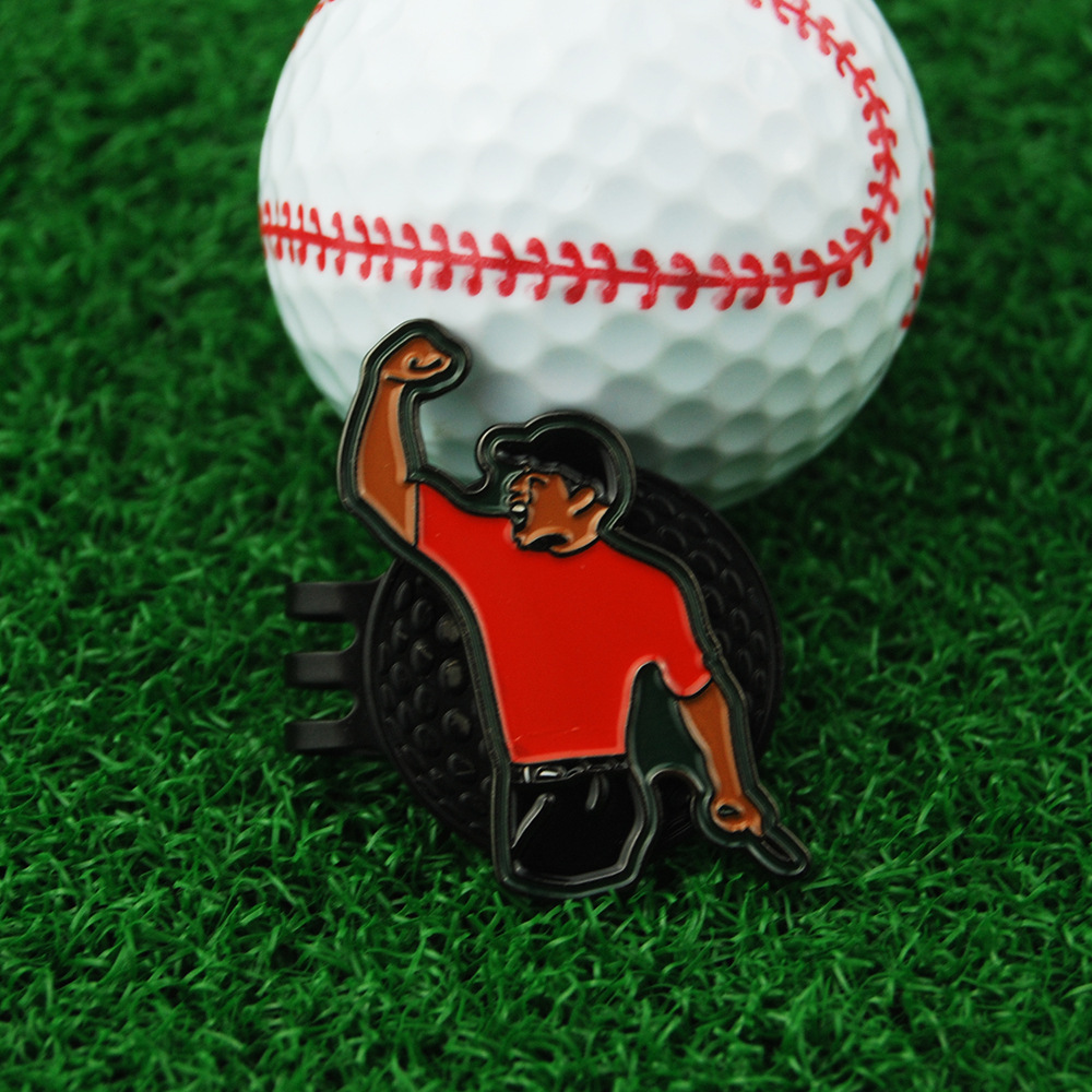 Golf Hat Clip Metal Manganese Steel Hat Clip Tiger Woods Green Jacket Ballmarker Mark Marker