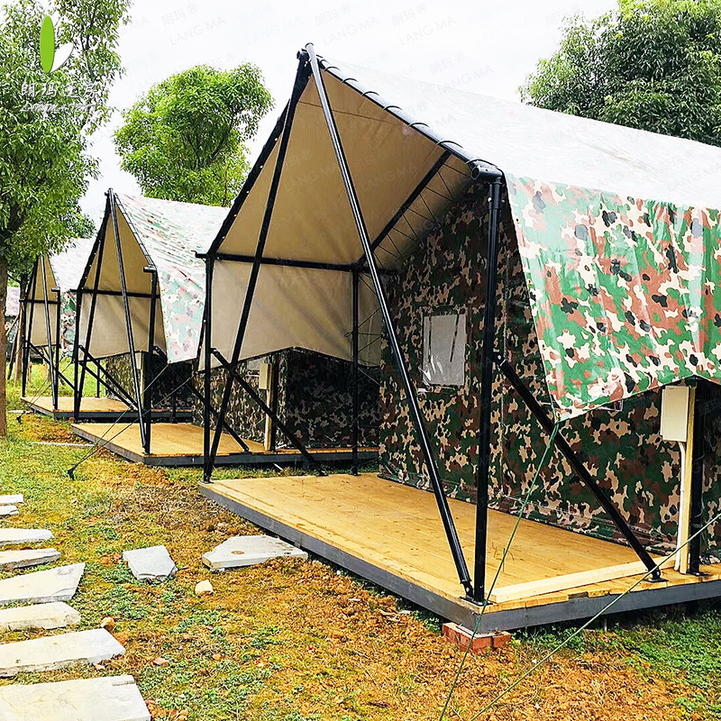 朗玛夏冬令营培训帐篷 拓展训练帐篷营地 集训迷彩帐篷村样式齐全