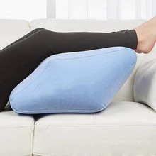 厂家现货批发斜坡形枕PVC充气腿枕充气垫 PVC充气垫植绒腿垫