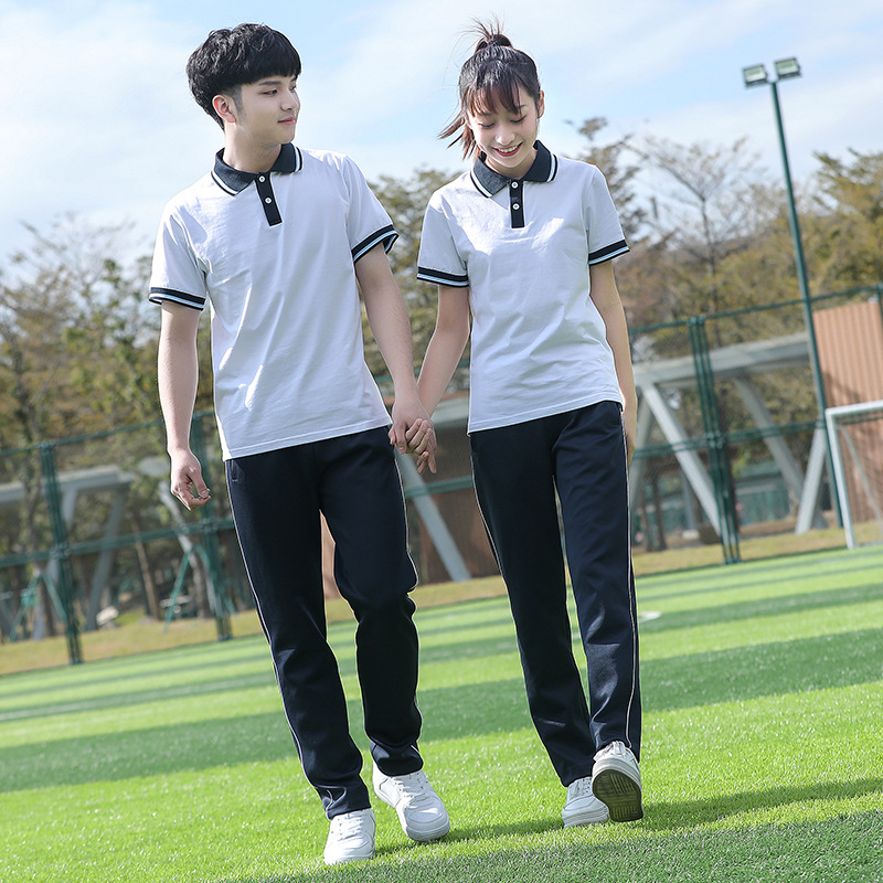 2021新款情侣运动套装女男夏季短袖t恤休闲跑步运动会班校服印字