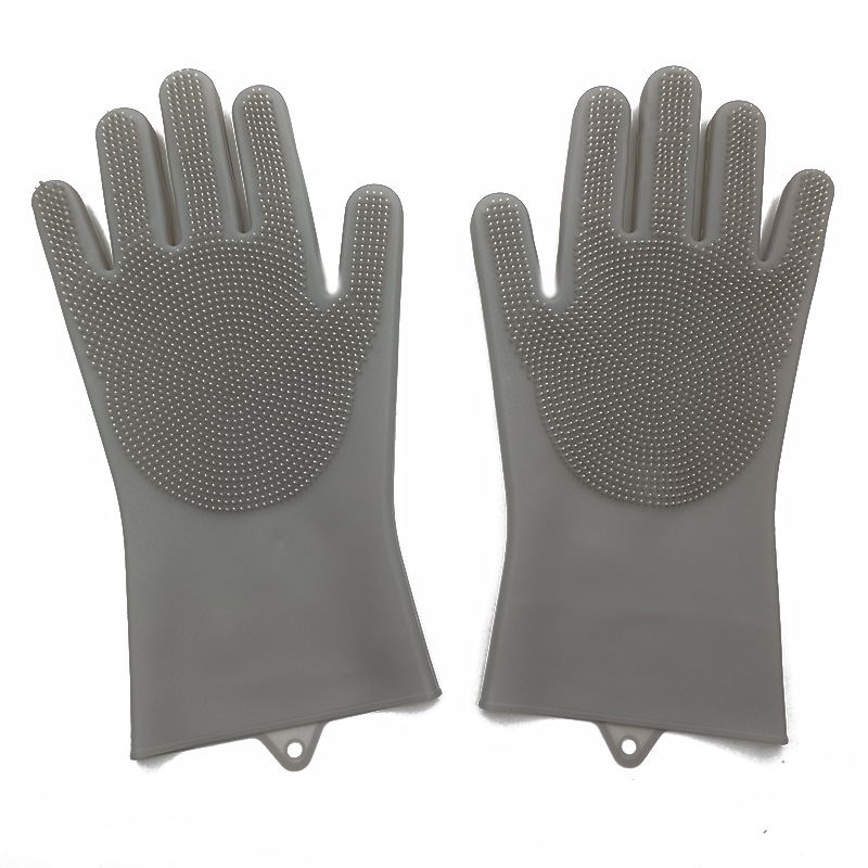 Silicone Dishwashing Gloves Household Gloves Bowl Washing Waterproof Kitchen Cleaning Gadget Durable Anti-Hot Gloves Dishwashing Gloves