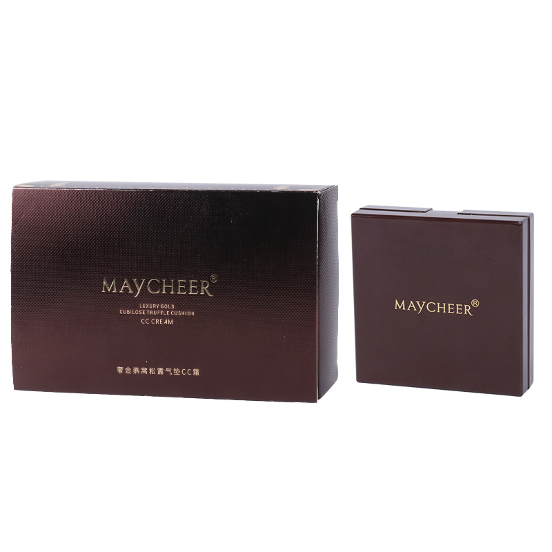 MAYCHEER Luxury Gold Bird's Nest Truffle Cc Cream Cream Gift Refill Concealer Oil Control and Waterproof Smear-Proof Makeup Bb Liquid Foundation