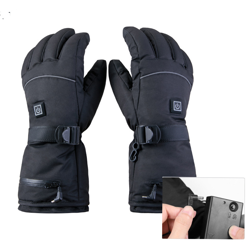 Cross-Border Winter Charging Heating Gloves Cycling Heating Gloves Outdoor Skiing Electrically Heated Gloves Thickened Warm in Stock