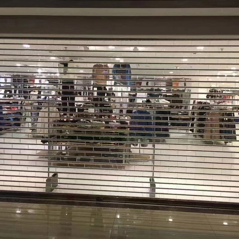 透明水晶卷帘门 安装商场商铺电动水晶卷帘门 洗车店隔断防盗门