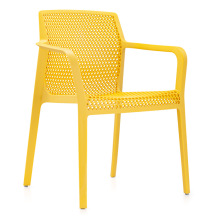 椅子简约扶手塑料餐椅休闲家用餐厅椅成人靠背椅会客洽谈接待椅子