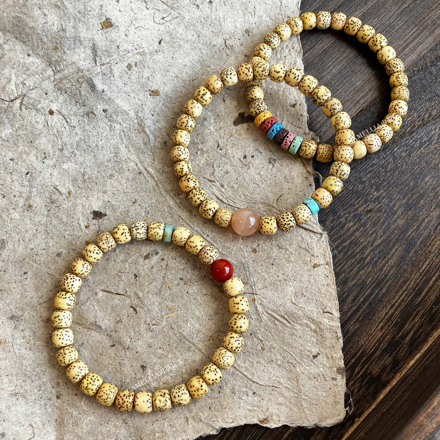 星月菩提子鸡油黄手串新中式复古风文玩手链单圈念珠绕指柔-阿里巴巴