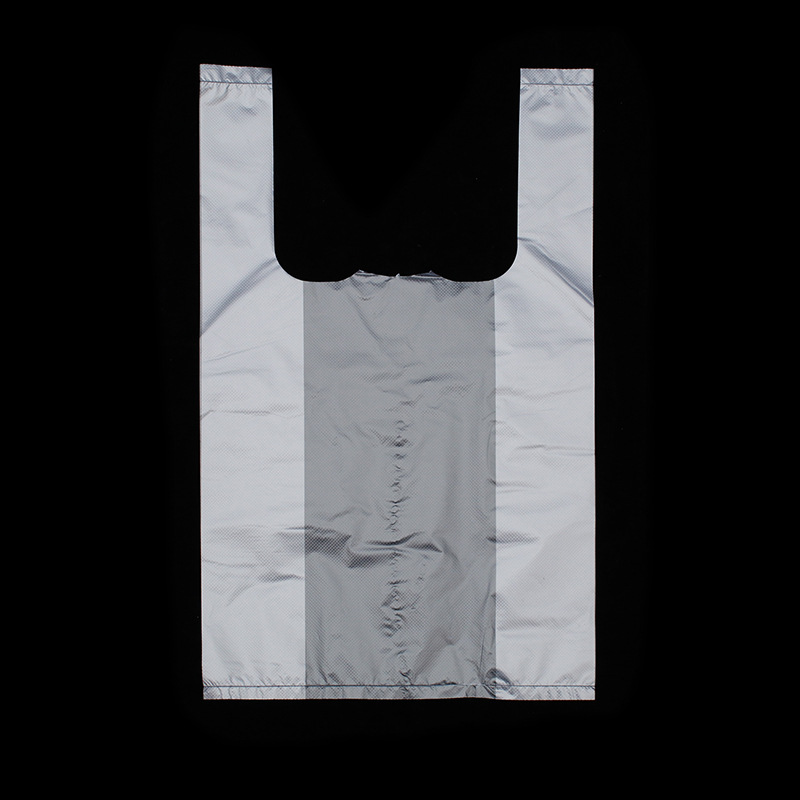 厂家批发白色塑料袋 背心袋包装袋白色pe袋手提可印logo方便袋