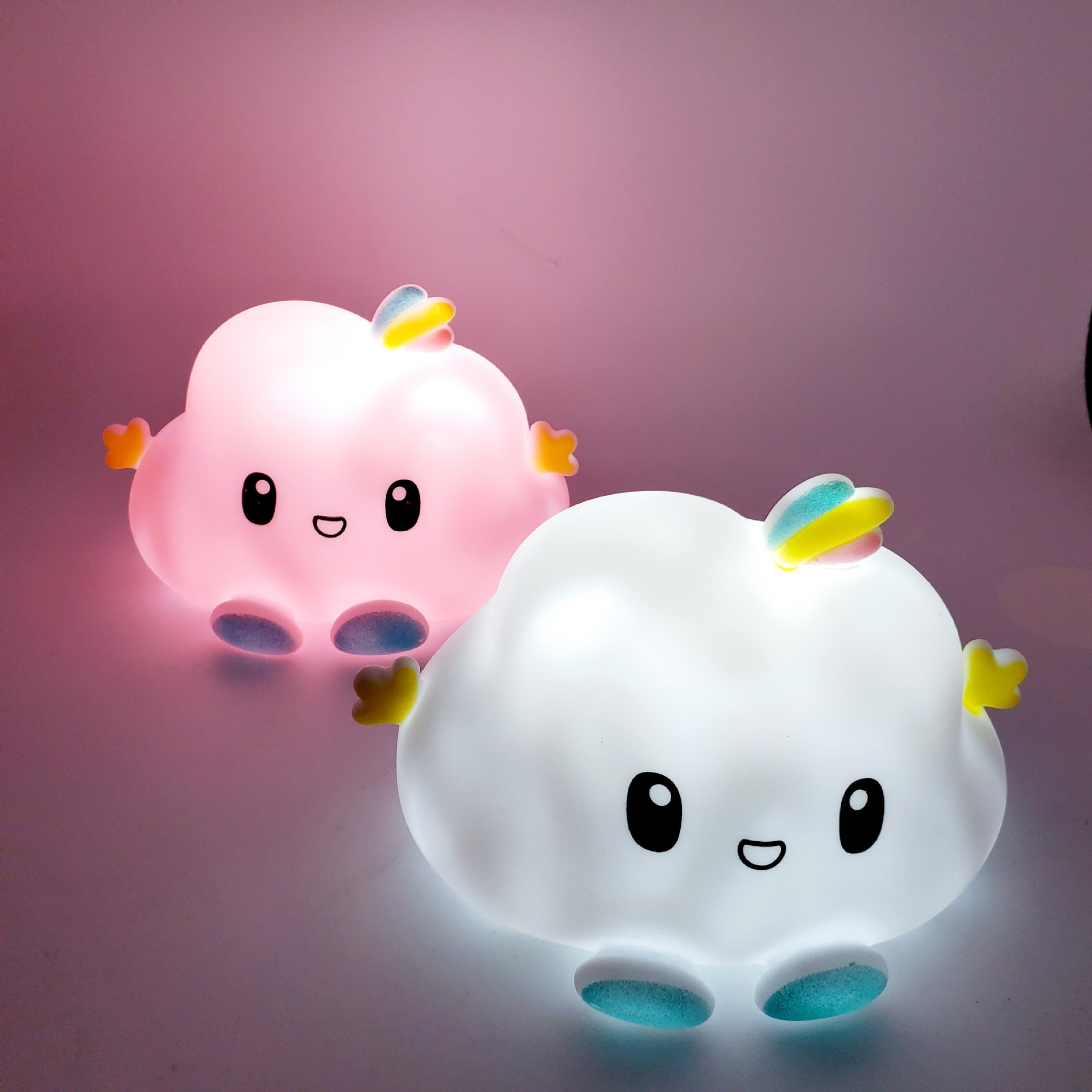 创意云宝宝搪胶小夜灯圣诞节装饰氛围灯摆件led3d小夜灯礼品批发