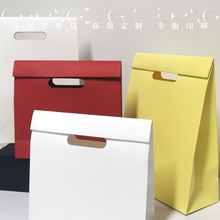 小礼品包装袋现货红色 时尚挖孔手提袋 伴手礼纸袋子定制颜色logo