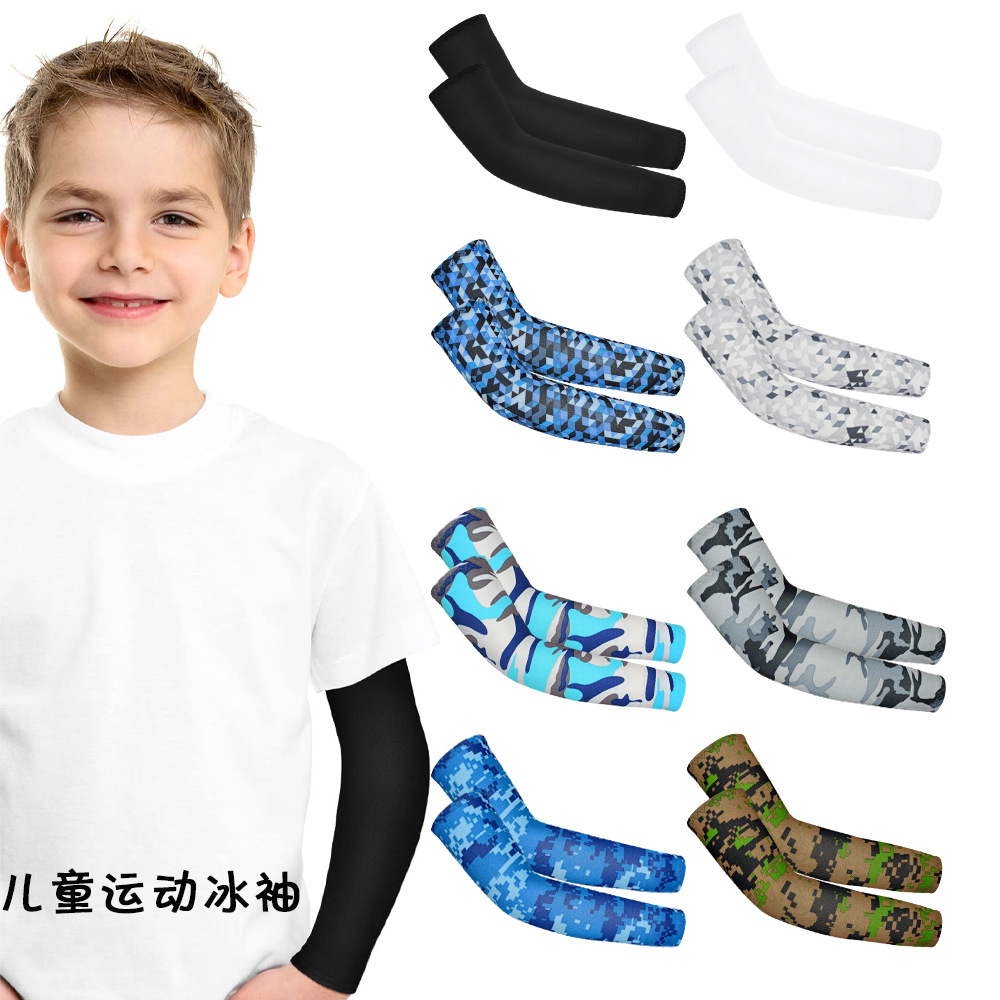 Cross-Border Children's Ice Sleeve Sun Protection Oversleeve Boys' and Girls' Baby Sports Oversleeve Summer Ice Silk Oversleeve Ultra-Thin Arm Protection