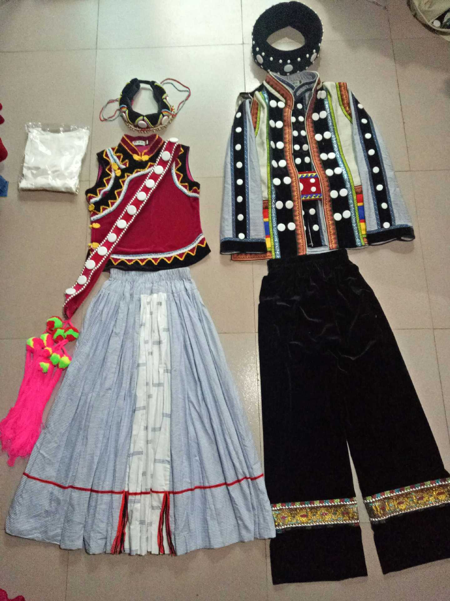 傈傈族民族服装女团结手工古老婚礼少数民族服装哦乐服饰舞蹈跨年