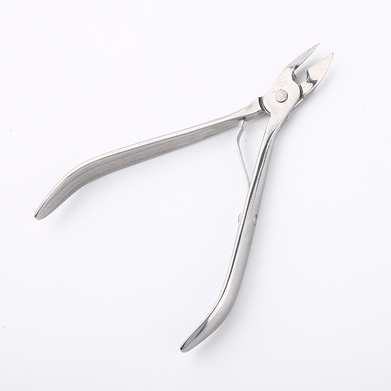 Stainless Steel Cuticle Nipper 8711 Exfoliating Scrub Scissors Cuticle Nipper Nail Edge Barbed Nail Groove Beauty Scissors Bevel Unloading Drill Scissors