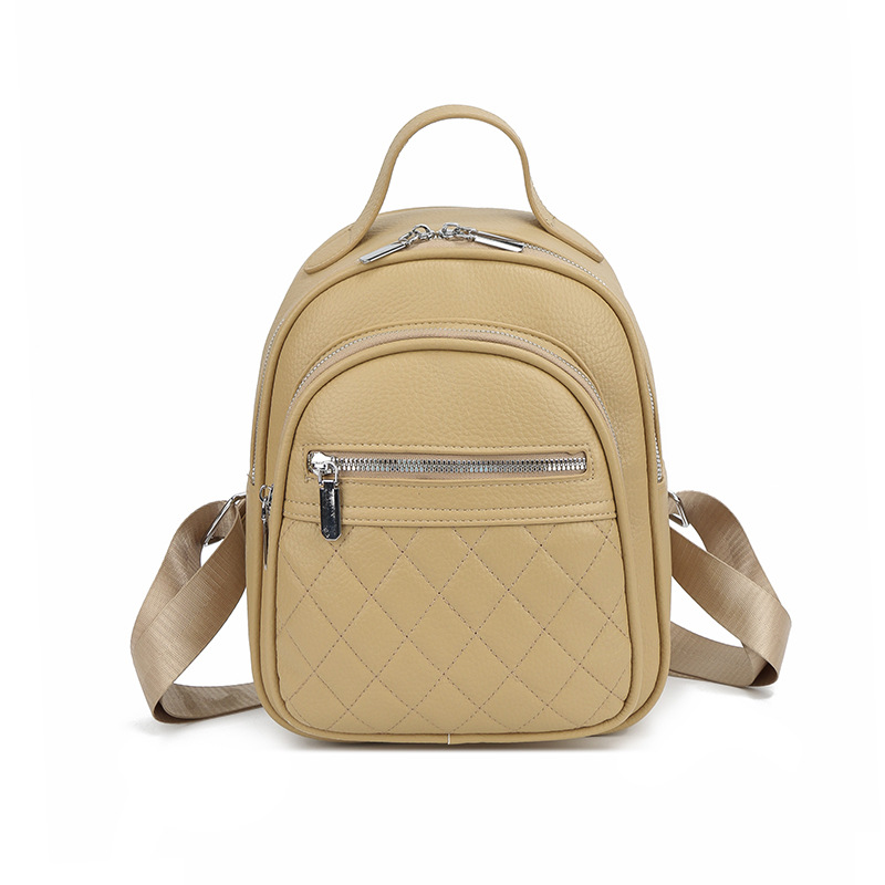 Diamond Embroidery Thread Commuter Backpack Women's Bag 2024 New Fashion Backpack Soft Leather Women's Bag