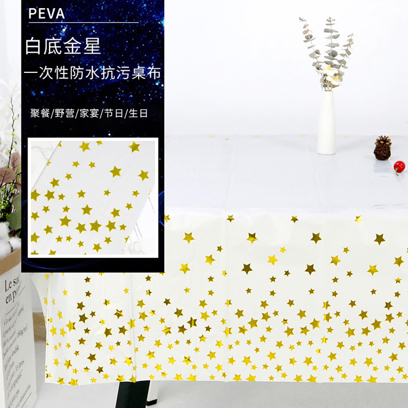 disposable pet tablecloth new aluminum film venus waterproof tablecloth individually packaged plastic tablecloth wholesale