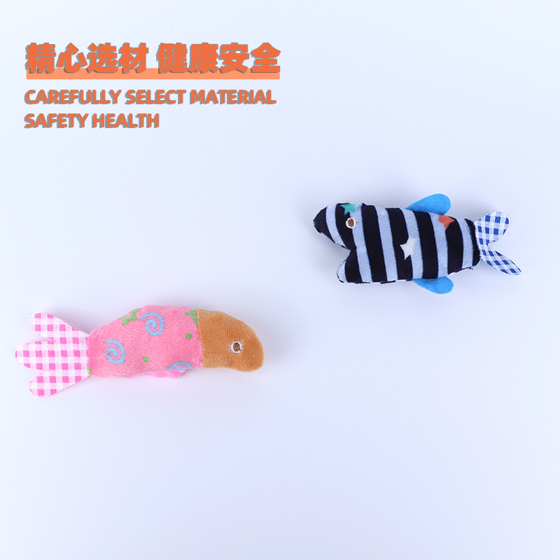 Cotton Toy for Cats Cute Self-Hi Artifact Relieving Stuffy Bite-Resistant Color Simulated Fish Automatic Cat Teasing Artifact