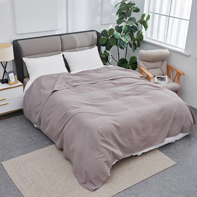 amazon cotton waffle towel blanket sofa blanket pure cotton office air conditioning blanket custom wholesale simple